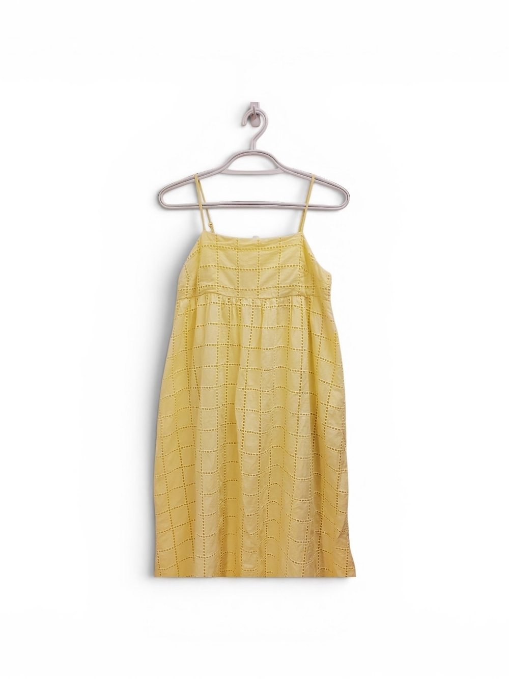 Petal & Pup Pale Yellow Eyelet Maxi Dress with Spaghetti Straps - Picture 5 of 10